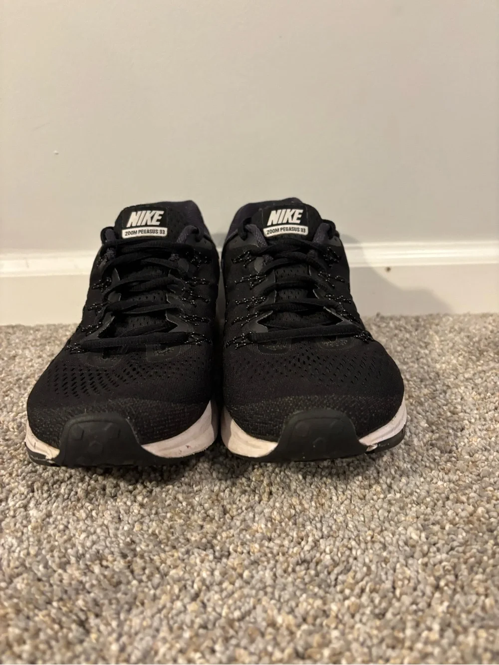 Women’s Nike Air Zoom Pegasus 33 Black/White Anthracite Running Shoes Sneakers 9